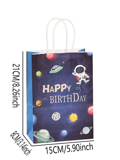 Arjoos | Space ThemePaper Goodie Bags (pack Of 12)