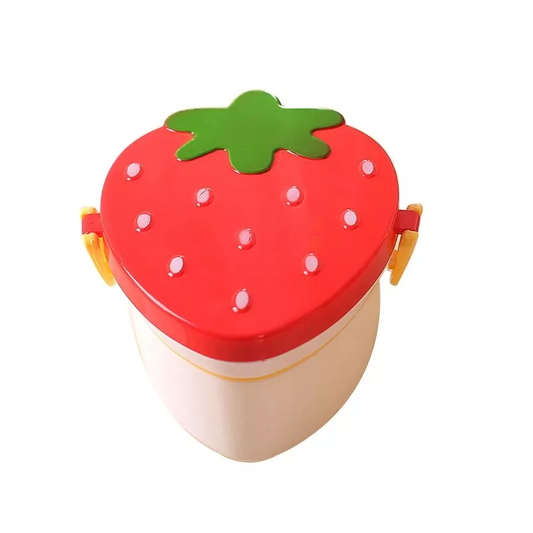 Arjoos\Strawberry Shape Lunch Box 4 Containers Lunch Box | Cute Lunch Box For Kids