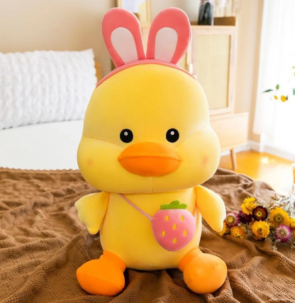 Arjoos  |  Strawberry Duck Plush Toy - 55 cm (Yellow)