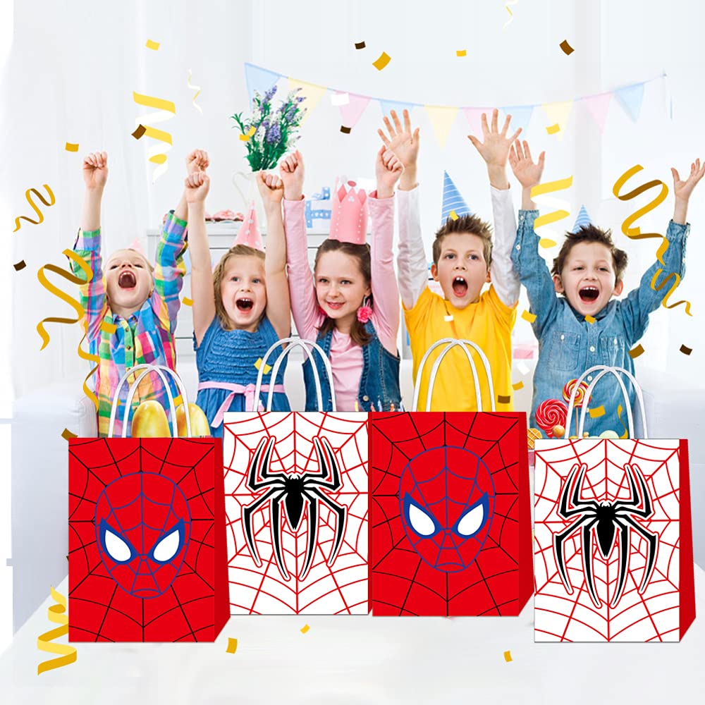 Arjoos | Super Hero & Spider Man Birthday Party Gift Goody Bags (pack Of 12)