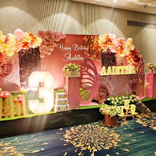 Arjoos Butterfly Themed Birthday event Decorations