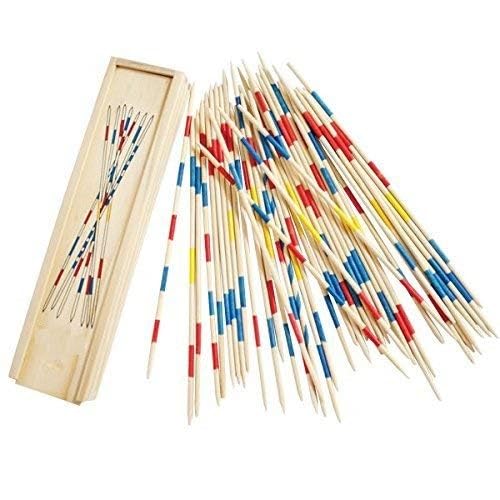 Arjoos , Mikado | Wooden 31 Pick-Up Sticks Fun Family Indoor Board Game for Adults and Kids 5+ Years (Pack of 1).