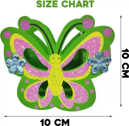 Arjoos | Wooden Butterfly Themed Wooden Pen stand | 1 Compartments