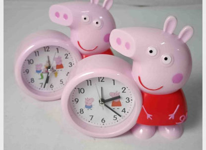 Arjoos | Caught Trendy Analog Peppa Pig Alarm Clock, For Home, Shape: Round