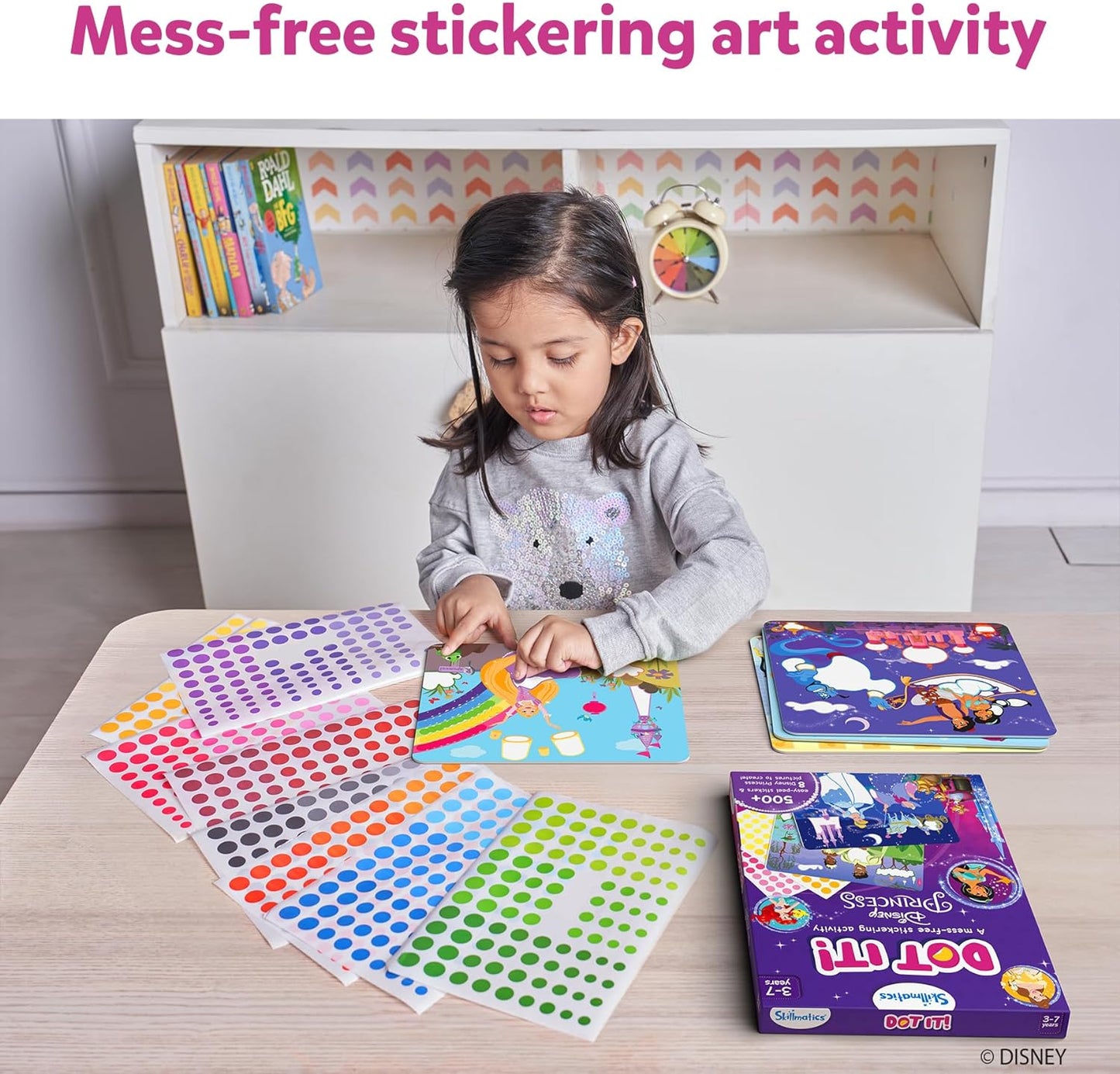 Arjoos | Skillmatics Dot it!: Disney Princesses | No mess sticker art for kids , DIY Activity | Gifts for Girls & Boys - Ages 3+ years