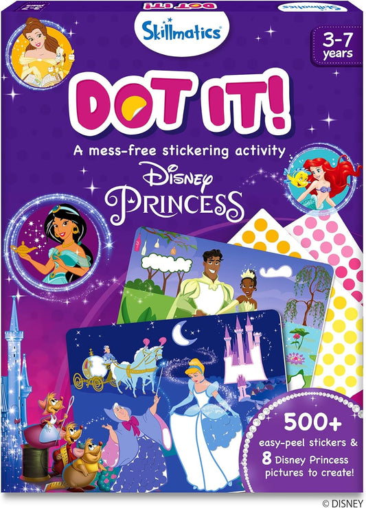 Arjoos | Skillmatics Dot it!: Disney Princesses | No mess sticker art for kids , DIY Activity | Gifts for Girls & Boys - Ages 3+ years