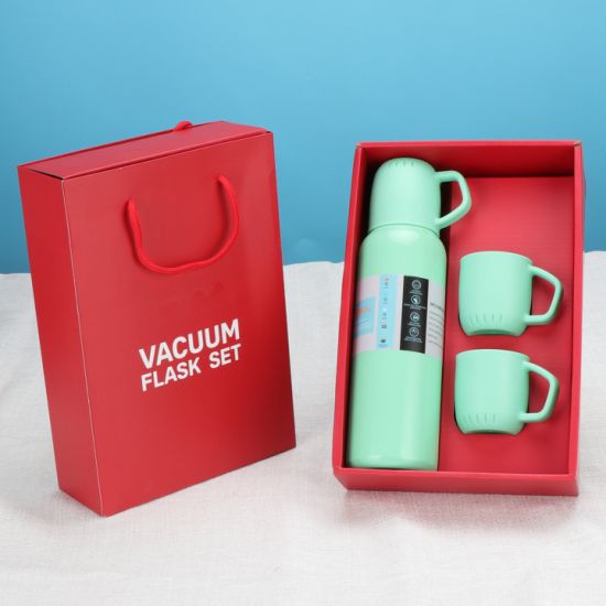 Arjoos | DWX Stainless Steel Insulated Vacuum Flask Water Bottle Gift Set With 3 Cups | e return gifts